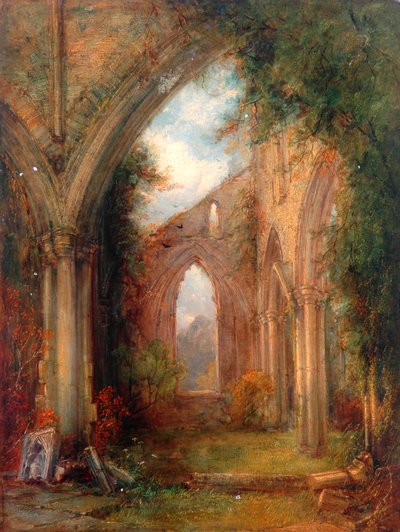 Deel van de Ruïnes van Tintern Abbey door Thomas Creswick